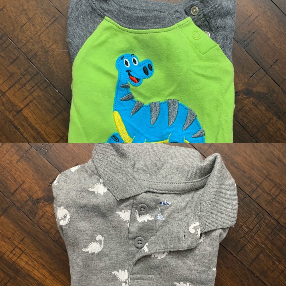 Garanimal Dinosaur Onesies 2 pc.